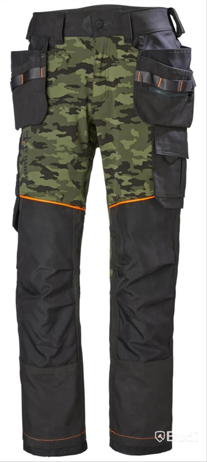 (NEW) HELLY HANSEN WAIST TROUSERS, 77441-481 CAMO, CHELSEA EVO CRAFTSMAN, SIZE C52