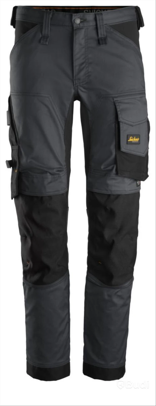 (NEW) SNICKERS 6341 WAIST TROUSERS, GREY/BLACK, STRETCH AW, SIZE 112