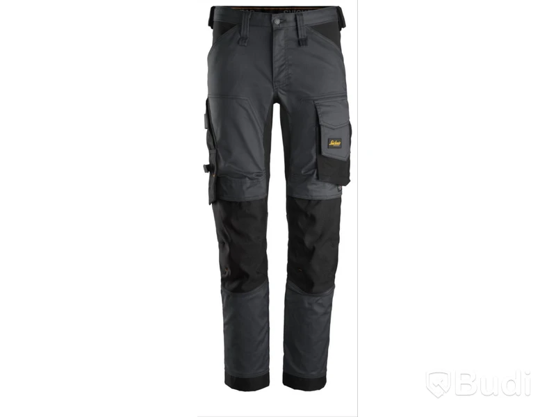 (NEW) SNICKERS 6341 WAIST TROUSERS, GREY/BLACK, STRETCH AW, SIZE 112