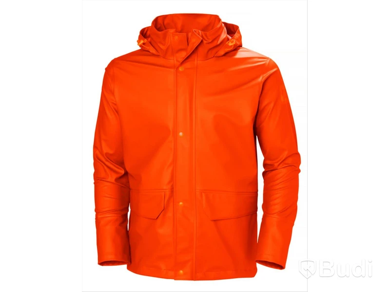 (NEW) HELLY HANSEN RAIN JACKET, UNISEX, 70282-290 GALE RAIN JACKET, ORANGE, SIZE XS