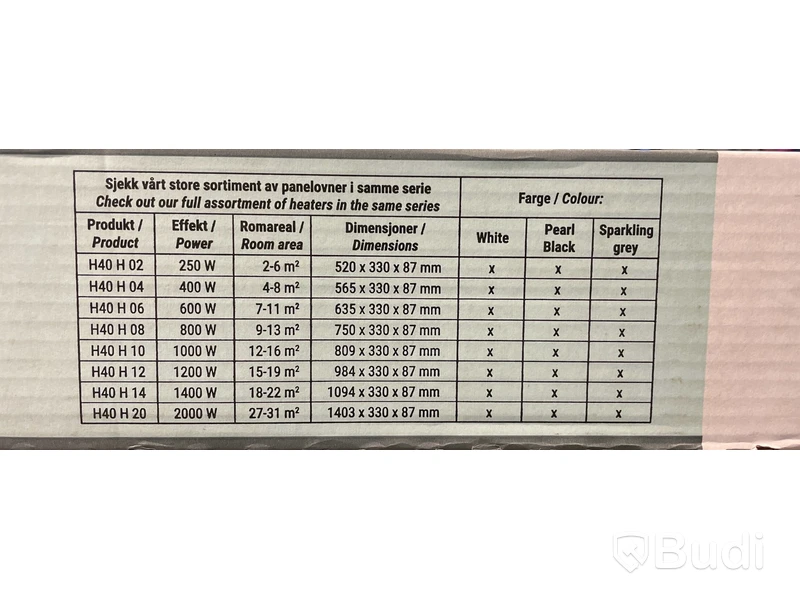 RADIATOR GLAMOX HEATING, H40, H 04, 400W VIT