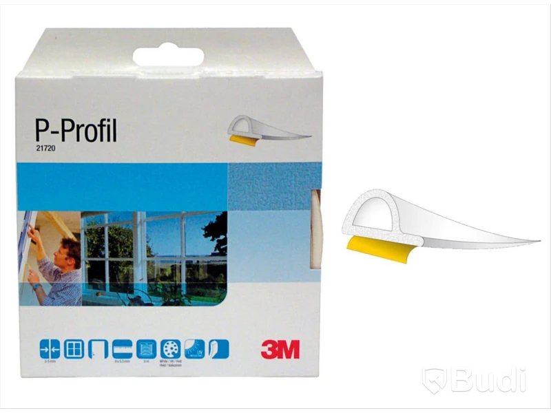 7 ST. TÄTNINGSLIST 3M, P-LIST EPDM 21740, 24M-9X5.5MM VIT SJH
