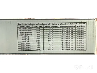 RADIATOR GLAMOX, 3001 TPA20 400V, UTAN TERMOSTAT. 2000W