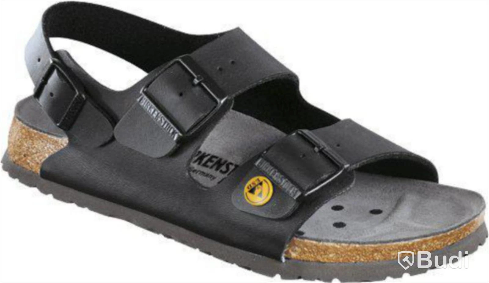 (NEW) BIRKENSTOCK MILANO WORK SANDAL, ESD, REGULAR FIT, BLACK. SIZE 42