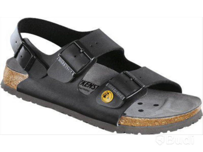 (NEW) BIRKENSTOCK MILANO ESD WORK SANDAL, REGULAR FIT, BLACK. SIZE 42