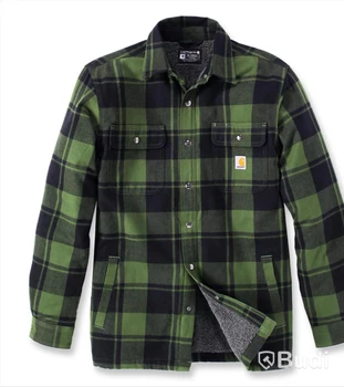 (NEW) CARHARTT SHIRT 101939GD3, GREEN/BLACK, SIZE S