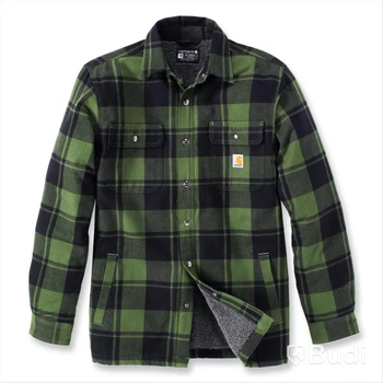 SKJORTA CARHARTT 101939GD3, GRÖN\/SVART STL. S