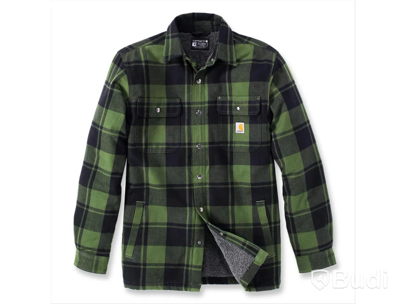 (NEW) CARHARTT SHIRT 101939GD3, GREEN/BLACK, SIZE S