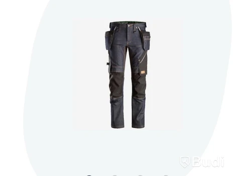 SNICKERS WORKWEAR 6955 FLEXIWORK ARBETSBYXA DENIM/SVART. STL. 44