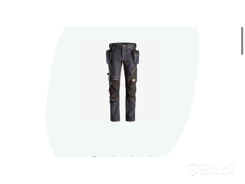 SNICKERS WORKWEAR 6955 FLEXIWORK ARBETSBYXA DENIM/SVART. STL. 44