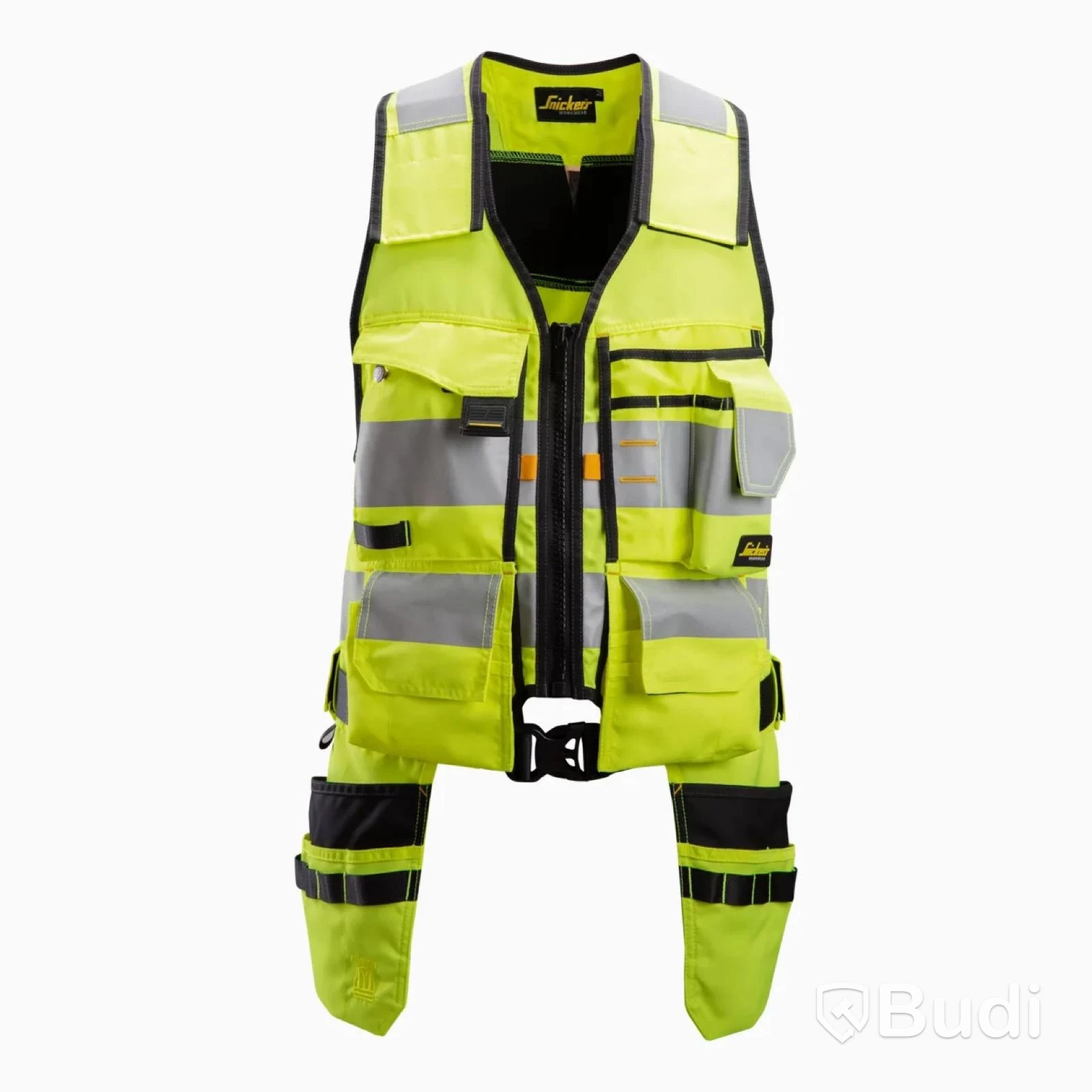 (NEW) HI-VIS TOOL VEST, CLASS 1 YELLOW/BLACK, SIZE 007 (XL)