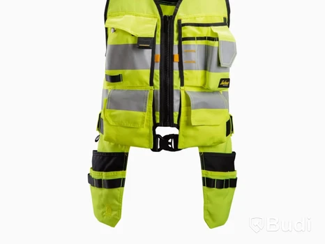 VERKTYGSVÄST VARSEL, KLASS 1 GUL/SVART, STL 007 (XL)