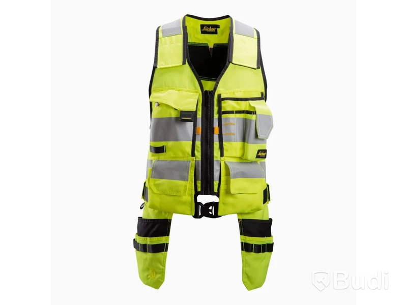 VERKTYGSVÄST VARSEL, KLASS 1 GUL/SVART, STL 007 (XL)