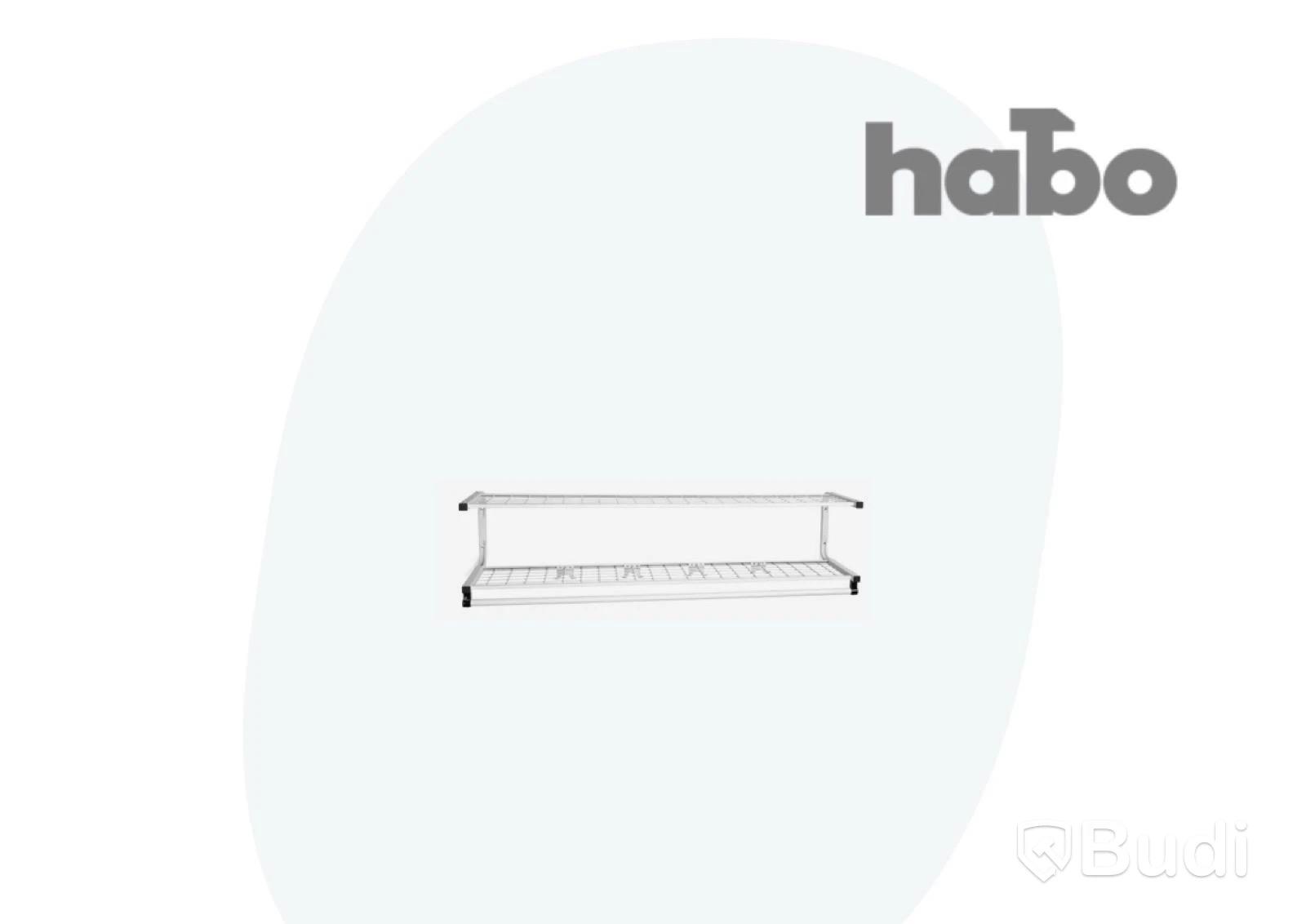 (NEW) HABO 19391 COAT RACK WITH SHELF WHITE