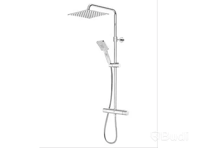 (NEW) OVERHEAD SHOWER GBG ATLANTIC SQUARE, PACKAGE WITH THERMOSTATIC MIXER 160 C/C, CHROME