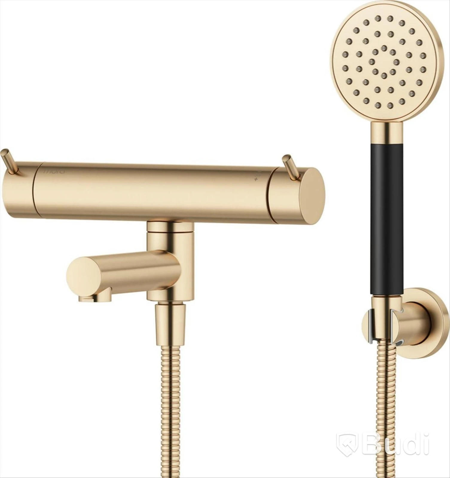 (NEW)BATH MIXER MORA INXX II BK.BL 160 C/C BB, W/SWIVEL SPOUT. BRUSHED BRASS PVD