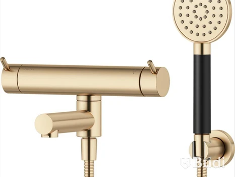 (NEW)BATH MIXER MORA INXX II BK.BL 160 C/C BB, W/SWIVEL SPOUT. BRUSHED BRASS PVD