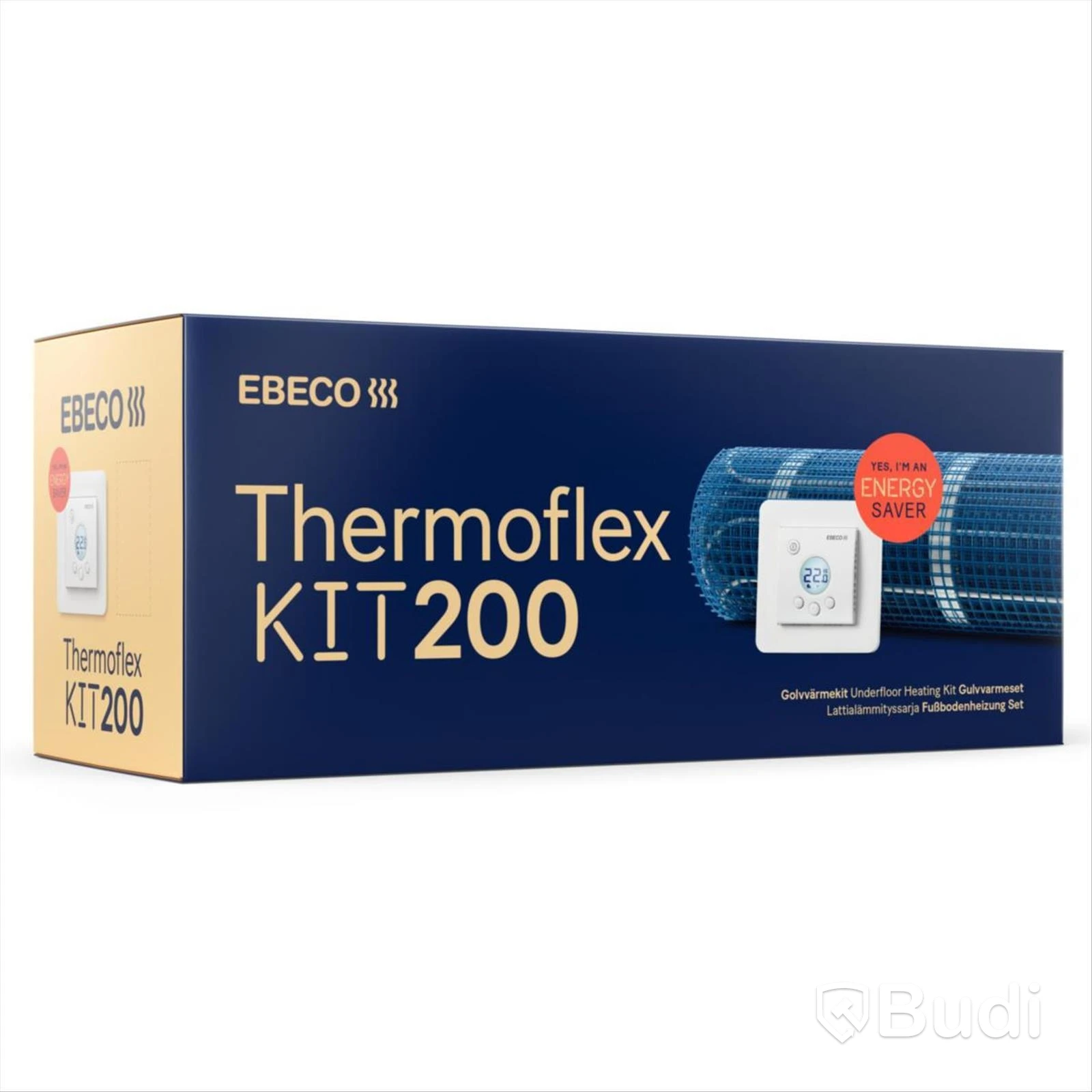 (NEW) UNDERFLOOR HEATING MAT INCLUDING THERMOSTAT THERMOFLEX KIT 2.1 M2,
