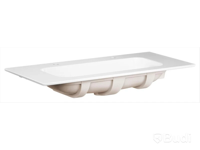 (NEW) GUSTAVSBERG ARTIC VANITY BASIN, 100 CM, 2 TAP HOLES, WHITE