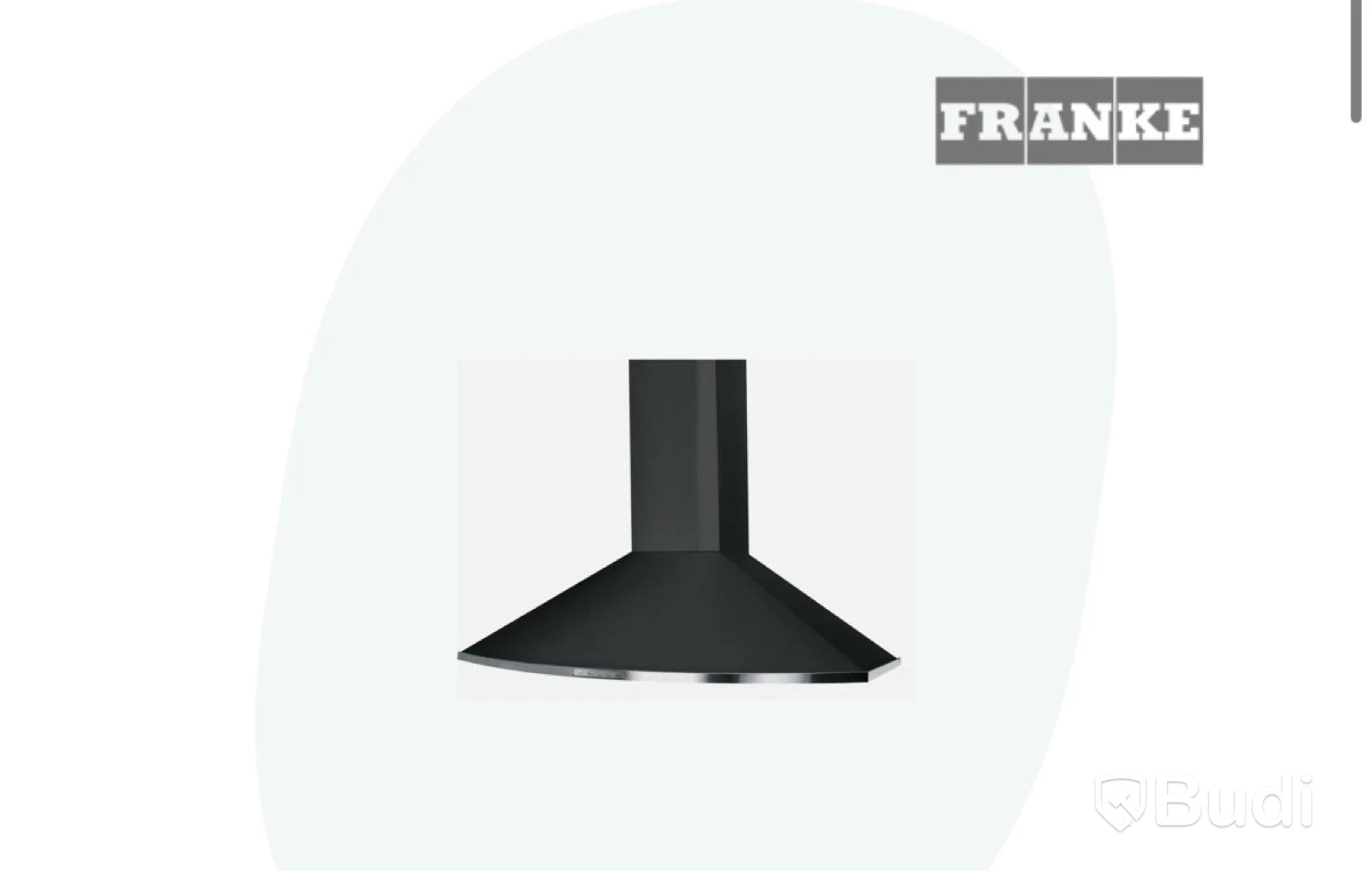 (NEW) FRANKE ALLIANCE TENDER 724-10 EXTRACTOR HOOD, BLACK, 70 CM