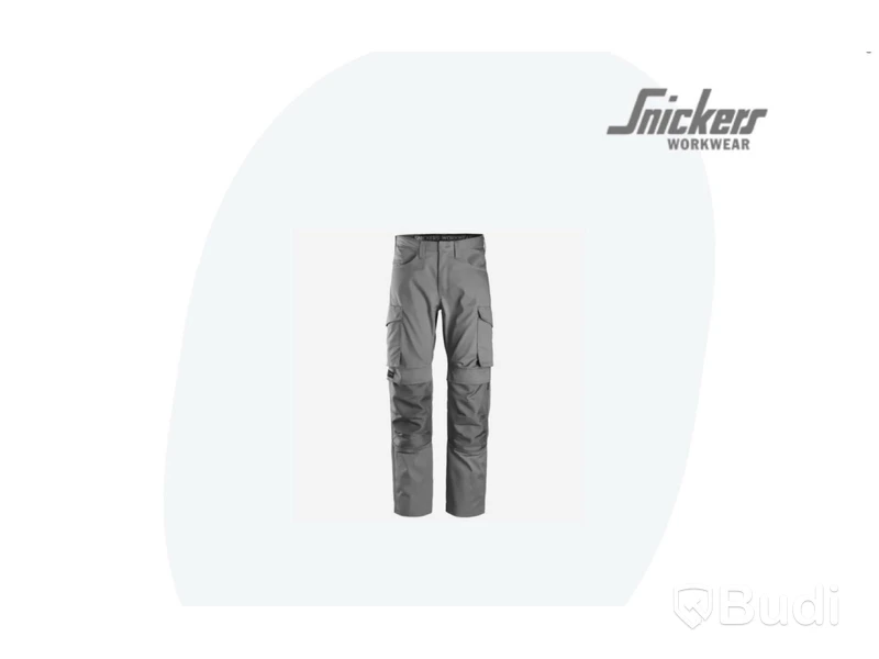(NEW) WORK TROUSERS SNICKERS WORKWEAR, 6801, GRAY, WITH KNEE PAD POCKETS, SIZE 100