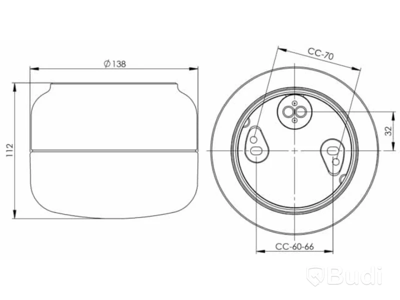 TAK/VÄGGARMATUR IFÖ ELECTRIC, OHM 140/115, SVART BAS, OPAL MATT GLAS