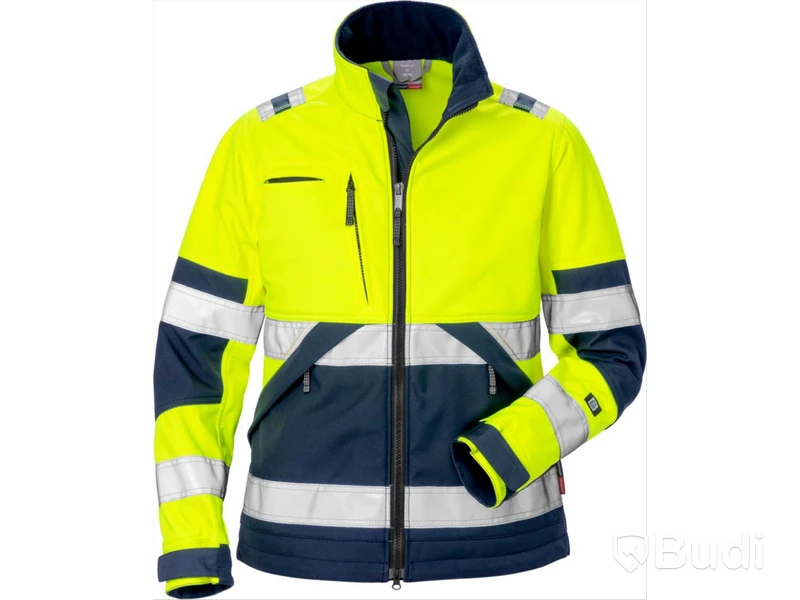 SOFTSHELLJACKA FK 4183 WYH GUL, MARIN VARSEL KL2 DAM STL. M