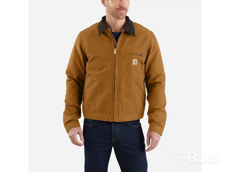(NEW) CARHARTT DUCK DETROIT JACKET 103828BRN, BROWN, SIZE L