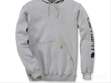 HUVTRÖJA CARHARTT MIDWEIGHT LJUSGRÅ/SVART STL. 2XL