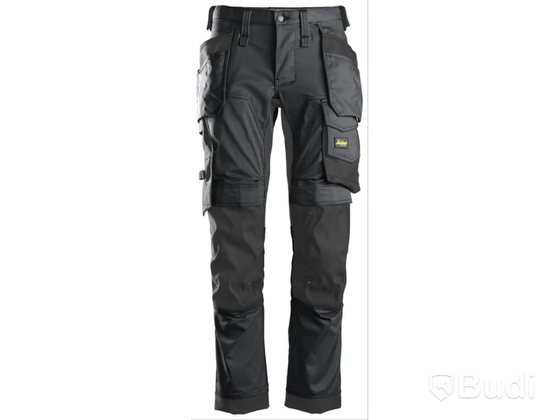 MIDJEBYXA SNICKERS 6241 GRÅ\/, SVART STRETCH AW HF STL. 152
