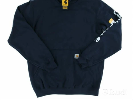HOODIE CARHARTT MEN'S K288-472 NEW NAVY BLUE MIDWEIGHT HOODED LOGO SWEATSHIRT STL. S