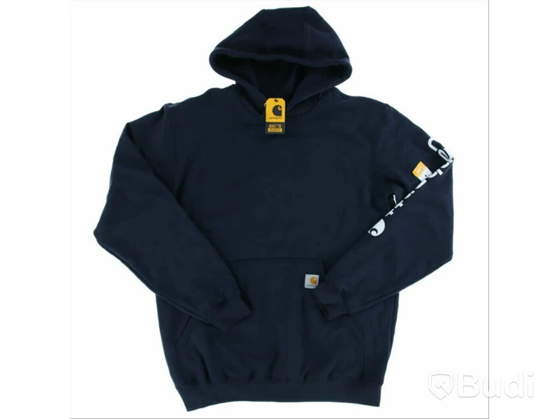 HOODIE CARHARTT MEN'S K288-472 NEW NAVY BLUE MIDWEIGHT HOODED LOGO SWEATSHIRT STL. S