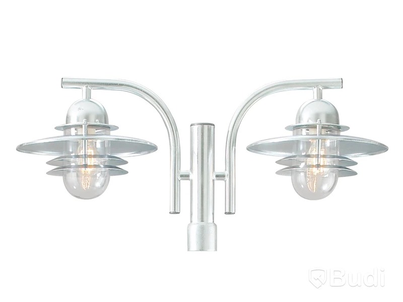 ARMATUR MED 2 ST. LYKTOR, OSLO GALV, 2X60W E27 IP54