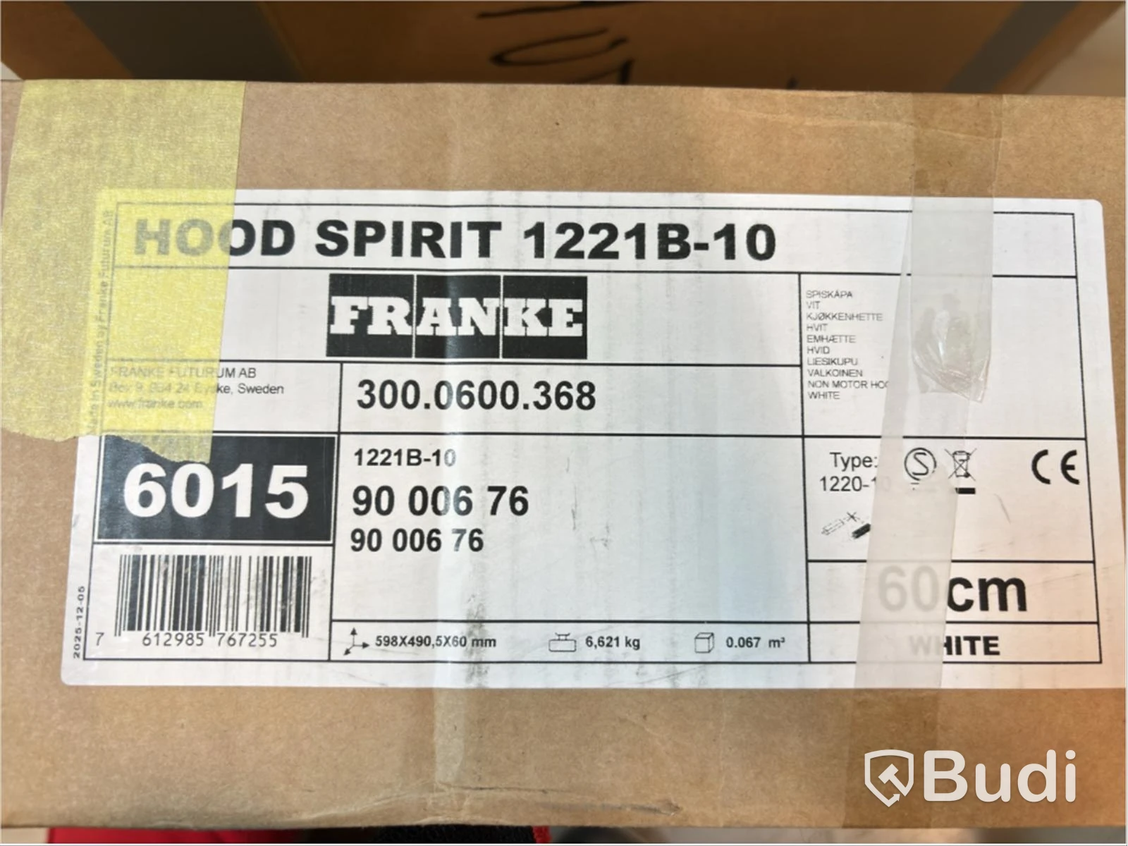 SPISKÅPA FRANKE, SPIRIT 1221B-10, 60 CM, LITEN VOLYMDEL, VIT