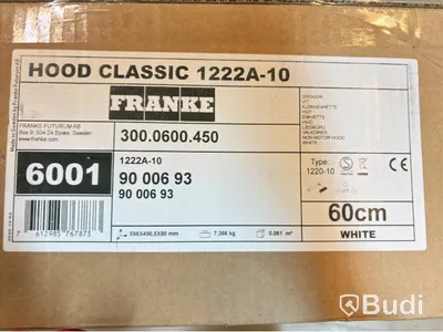 SPISKÅPA FRANKE, CLASSIC 1222A-10, 60CM, STOR VOLYMDEL, VIT