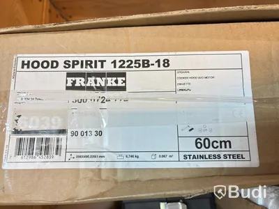 (NEW) FRANKE COOKER HOOD, SPIRIT 1225B-18, DETACHED HOUSE, STAINLESS STEEL