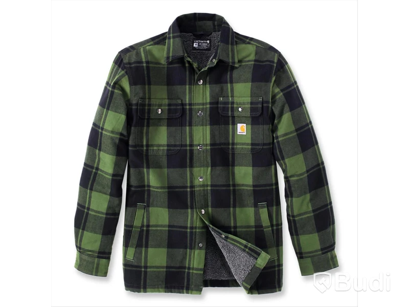 SKJORTA CARHARTT 101939GD3, GRÖN\/SVART STL. S