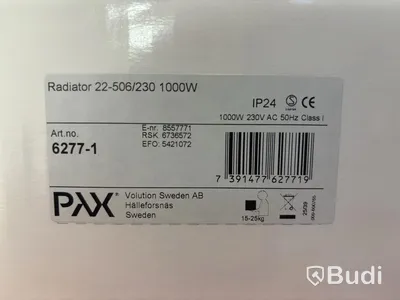 RADIATOR PAX, 22-506/230 1000W