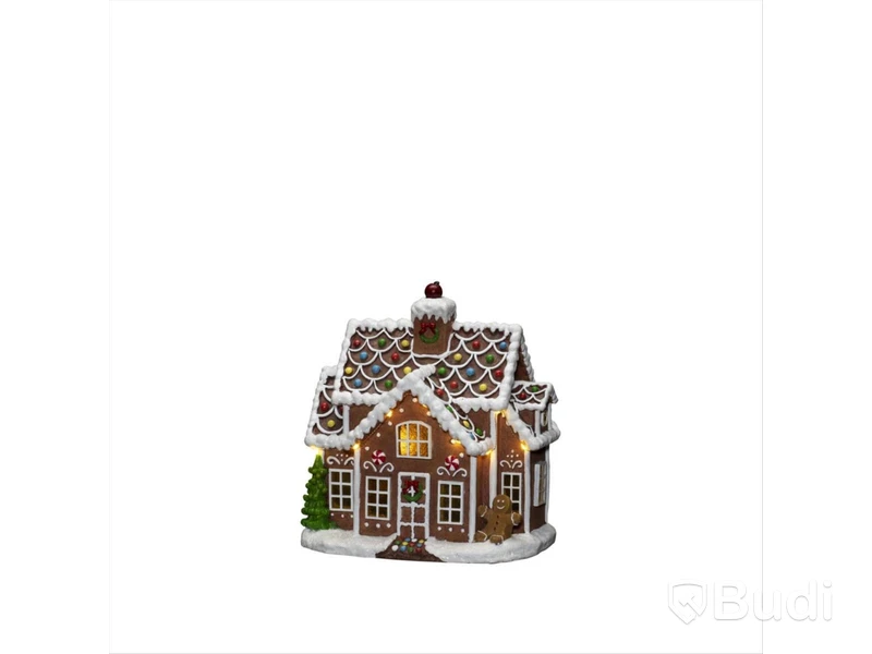 (NEW) KONSTSMIDE GINGERBREAD HOUSE B/O 3XAA&USB