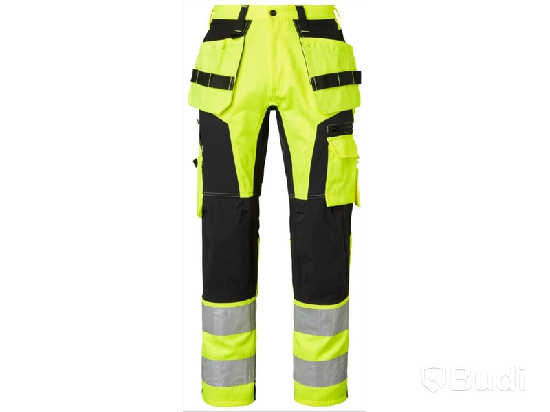 (NEW) 2 PCS. TOPSWEDE 236016 HI-VIS WAIST TROUSERS, YELLOW STRETCH, SIZE C62