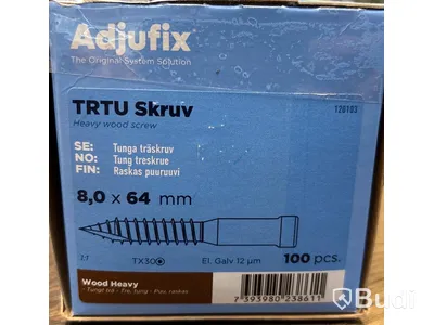 3 ST FÖRP. TRÄSKRUV ADJUFIX 8X64MM, TRT864