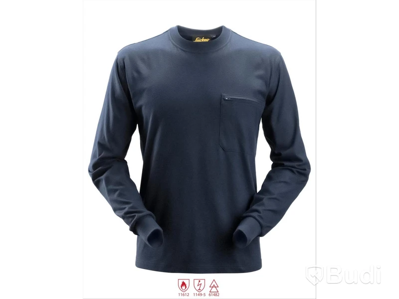 LÅNGÄRMAD T-SHIRT SNICKERS, 2460-9500, PROTEC, MARIN, STL. L