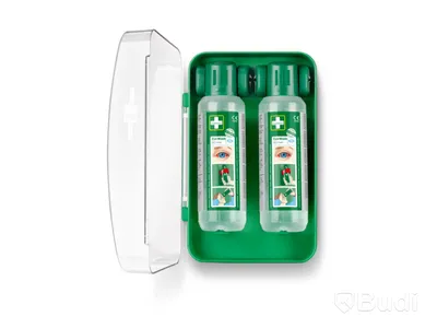 2 ST. ÖGONDUSCHSKÅP CEDERROTH, MED 2X500ML ÖGONDUSCH