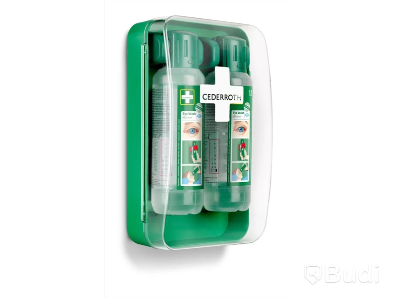 2 ST. ÖGONDUSCHSKÅP CEDERROTH, MED 2X500ML ÖGONDUSCH