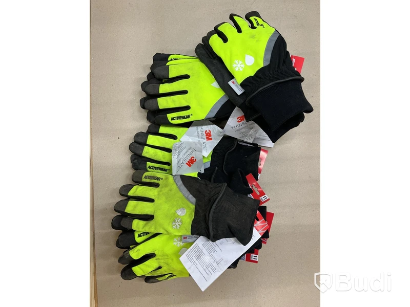 9 ST. PAR HANDSKE ACTIVEWEAR UNI3438, VARSEL VATTENTÄT FODR STL. 11