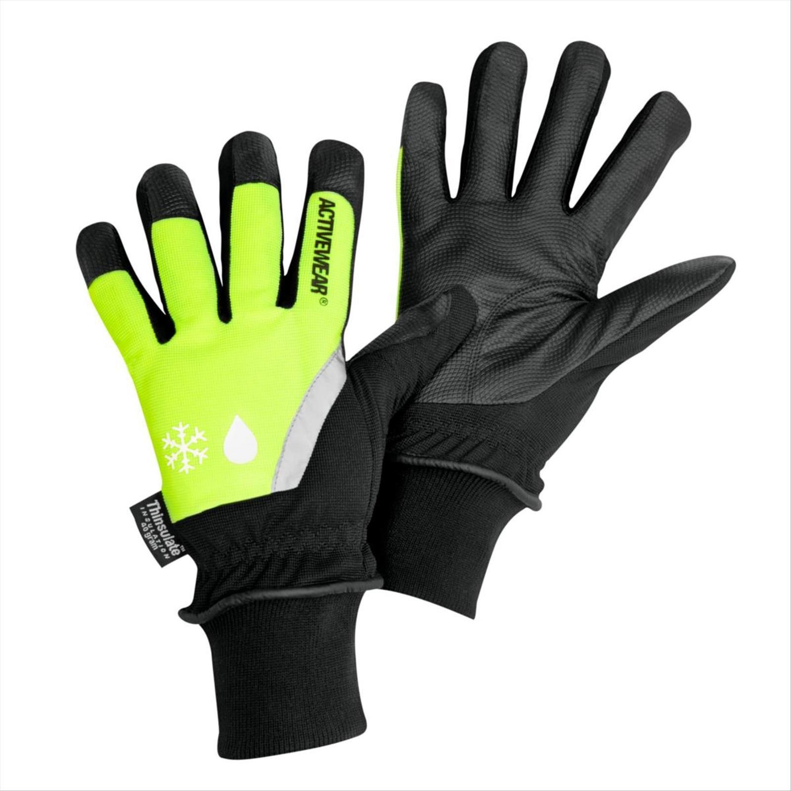 9 ST. PAR HANDSKE ACTIVEWEAR UNI3438, VARSEL VATTENTÄT FODR STL. 11