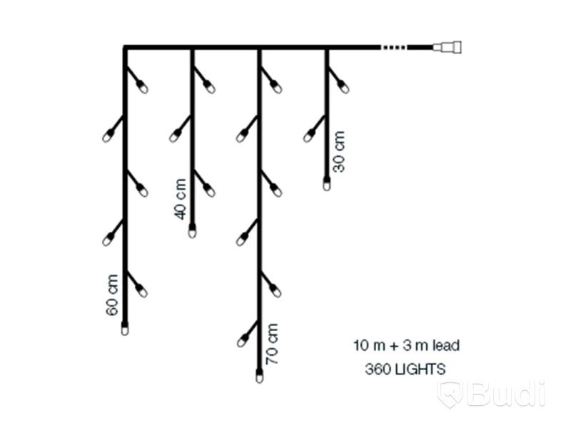 2 ST. LJUSSLINGA LIGHTSON ICE 5112 10 M, 360 LAMPOR, 7 W