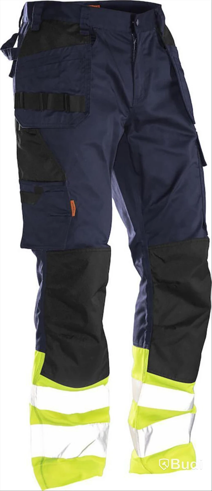 (NEW) JOBMAN 2513 WAIST TROUSERS NAVY/YELLOW HI-VIS CLASS 1 SIZE D108