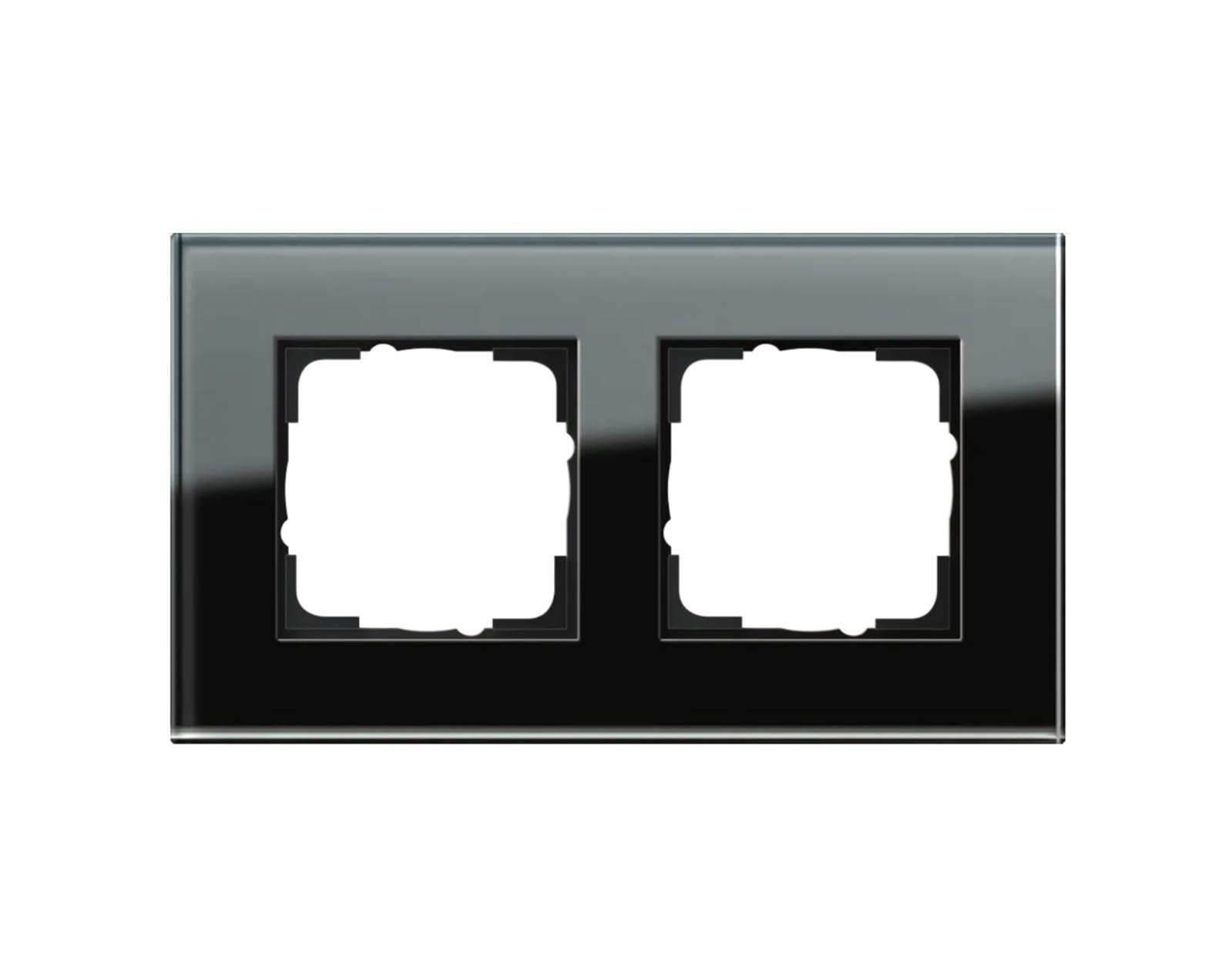 10 st. Täckram 2-facks Gira, Esprit, glas svart