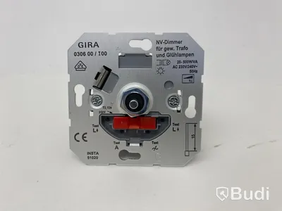 (NEW) 6 low-voltage dimmers with cover plates, Gira E22 stainless steel, 20–500 W